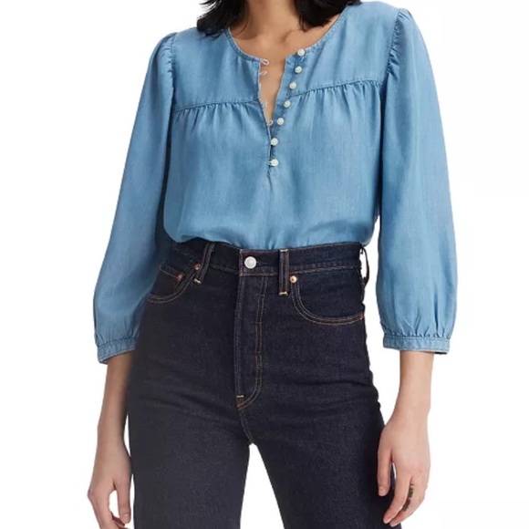 Levi’s Halsey 3/4 sleeve blouse - Picture 1 of 7